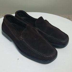 D. LEPORI Brown Suede Slip On Driving Loafers 42.5